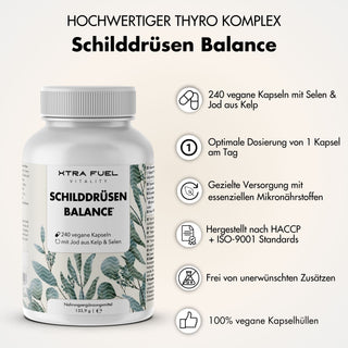 Schilddrüsen Balance - Thyro Komplex - Effektive Formel mit Kelp, Thymian & Selen