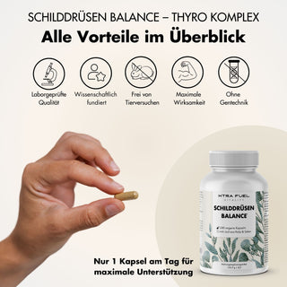 Schilddrüsen Balance - Thyro Komplex - Effektive Formel mit Kelp, Thymian & Selen
