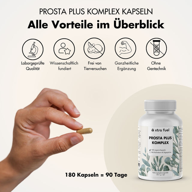 Prosta Plus Komplex - Männer Formel - Mit Kürbiskern, Sägepalme, Zink & Selen