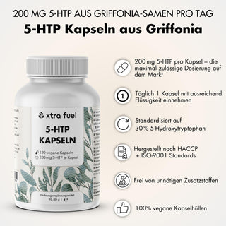 5-HTP 200 - 5‑Hydroxytryptophan - 30% Extrakt aus Griffonia Simplicifolia