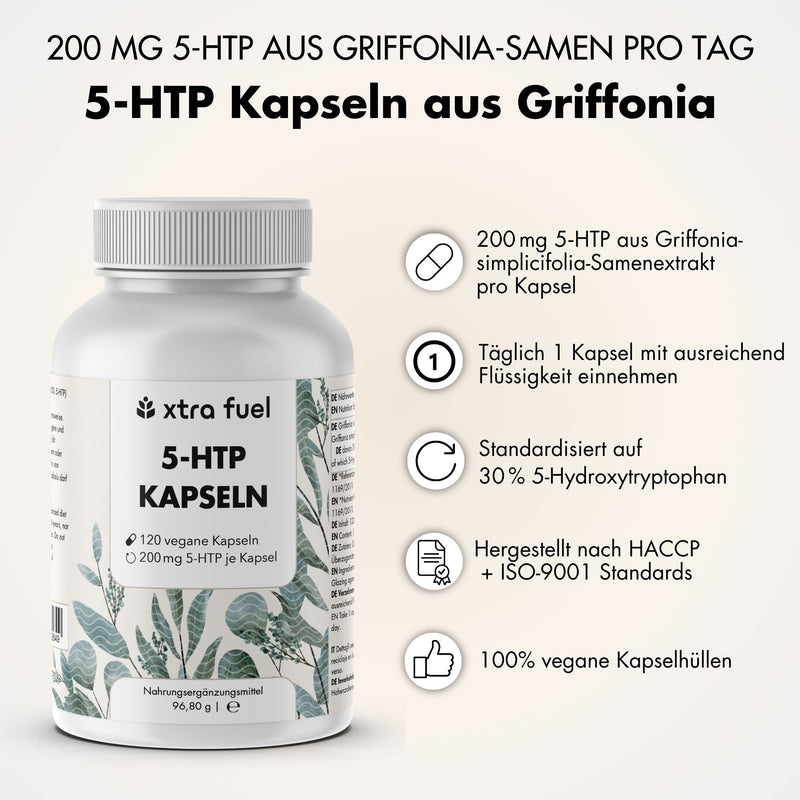 5-HTP 200 mg aus Griffonia-simplicifolia-Samenextrakt - 30 % standardisiert
