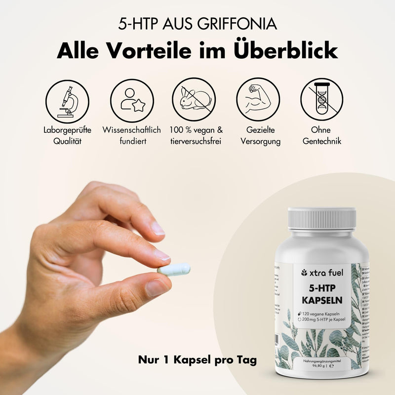 5-HTP 200 mg aus Griffonia-simplicifolia-Samenextrakt - 30 % standardisiert