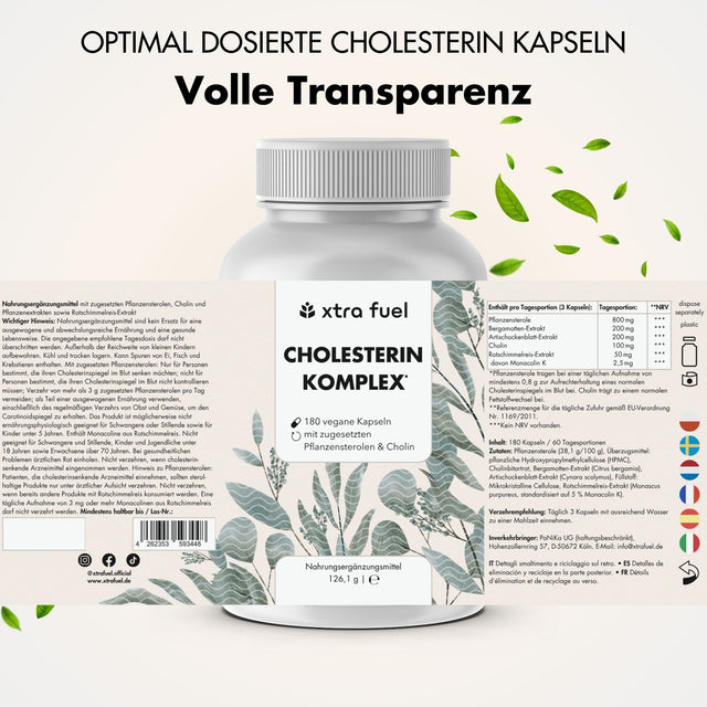 Cholesterin Komplex* - Nährstoffkomplex mit Pflanzensterolen & Rotschimmelreis (Monacolin K)