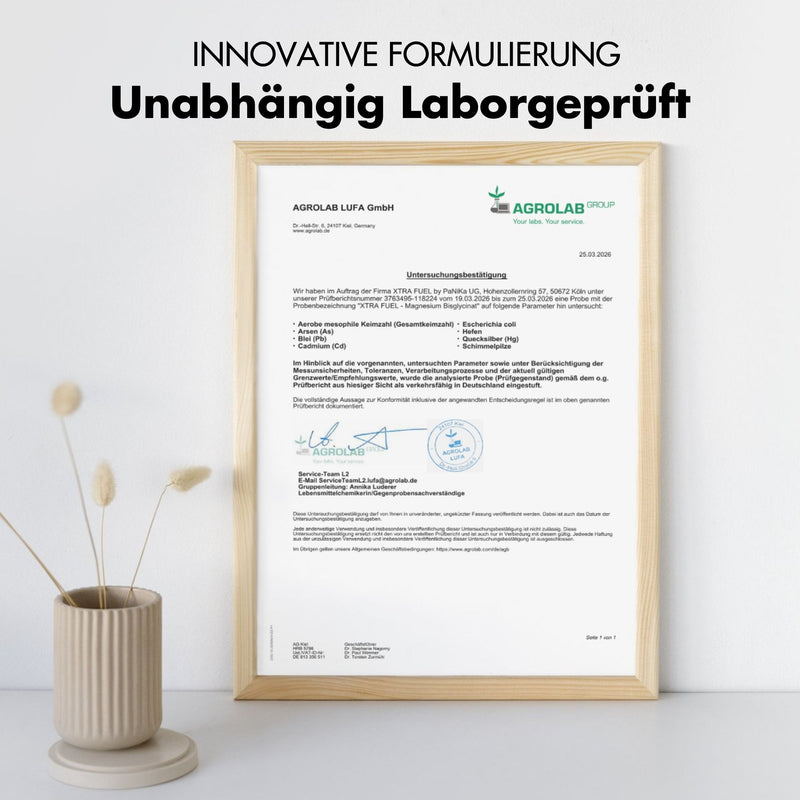 Magnesiumbisglycinat - Premium: Chelatiertes Magnesium - Besonders verträglich