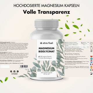 Magnesium Bisglycinat - Chelat-Formel mit 315 mg elementarem Magnesium