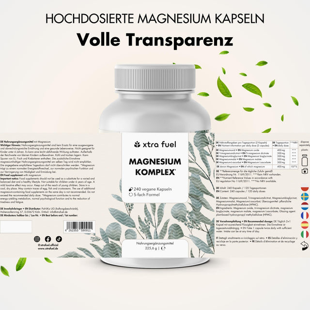 Magnesium Komplex* - 5‑fach Matrix mit 400mg elementarem Magnesium