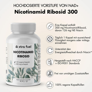 Nicotinamid Ribosid 300 - NAD+ Vorstufe - Niacin für Zell-Energie und Vitalität*