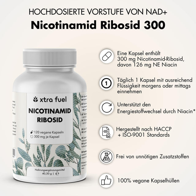 Nicotinamid Ribosid 300 - NAD+ Vorstufe - Niacin für Zell-Energie und Vitalität*