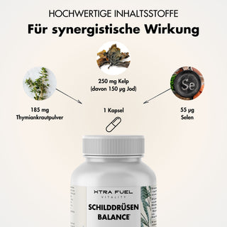 Schilddrüsen Kelp Kapseln - Effektive Formel mit Jod, Thymian & Selen