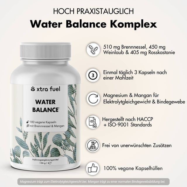 Water Balance - 5-in-1 Nährstoffkomplex für Elektrolytgleichgewicht & leichte Beine*