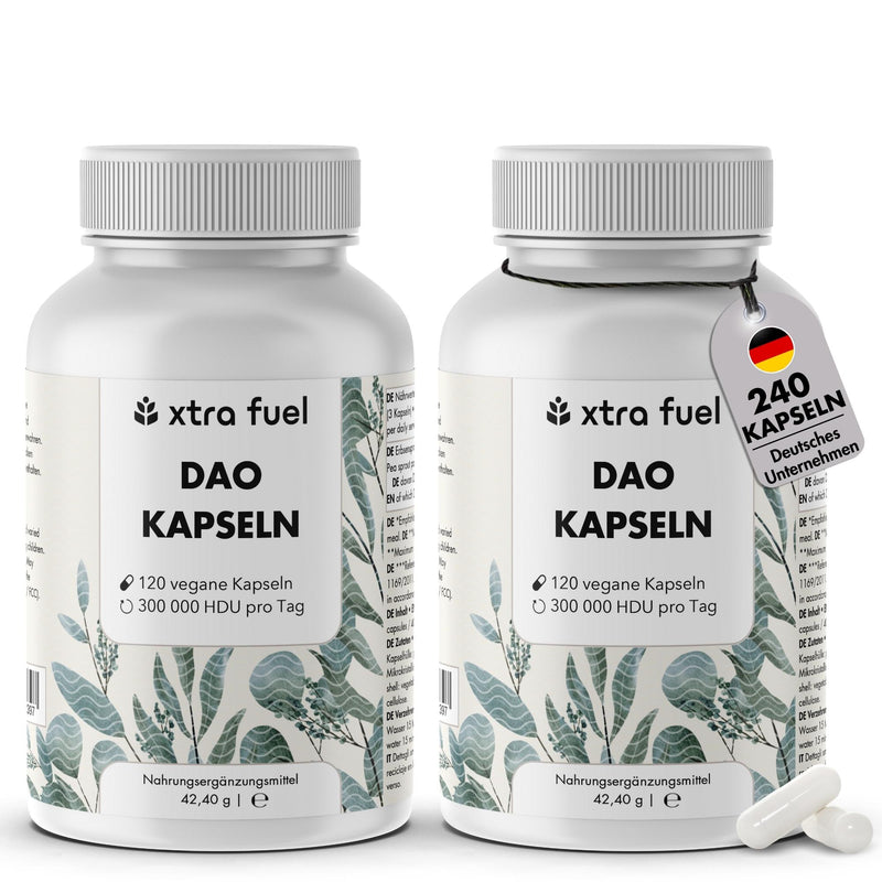 DAO Enzym Kapseln - Vegane Diaminoxidase aus Erbsensprossen - 300.000 HDU