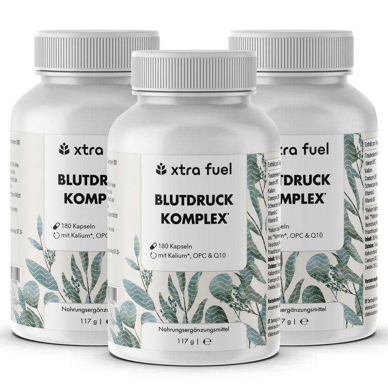 Blutdruck Kapseln* - OPC mit Kalium, Q10, schwarzem Knoblauch & Vitamin C