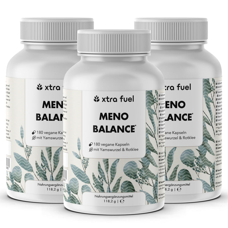 Wechseljahre Kapseln - Meno Balance - Natürliche Formel mit Yams, Rotklee, Baldrian & Eisen